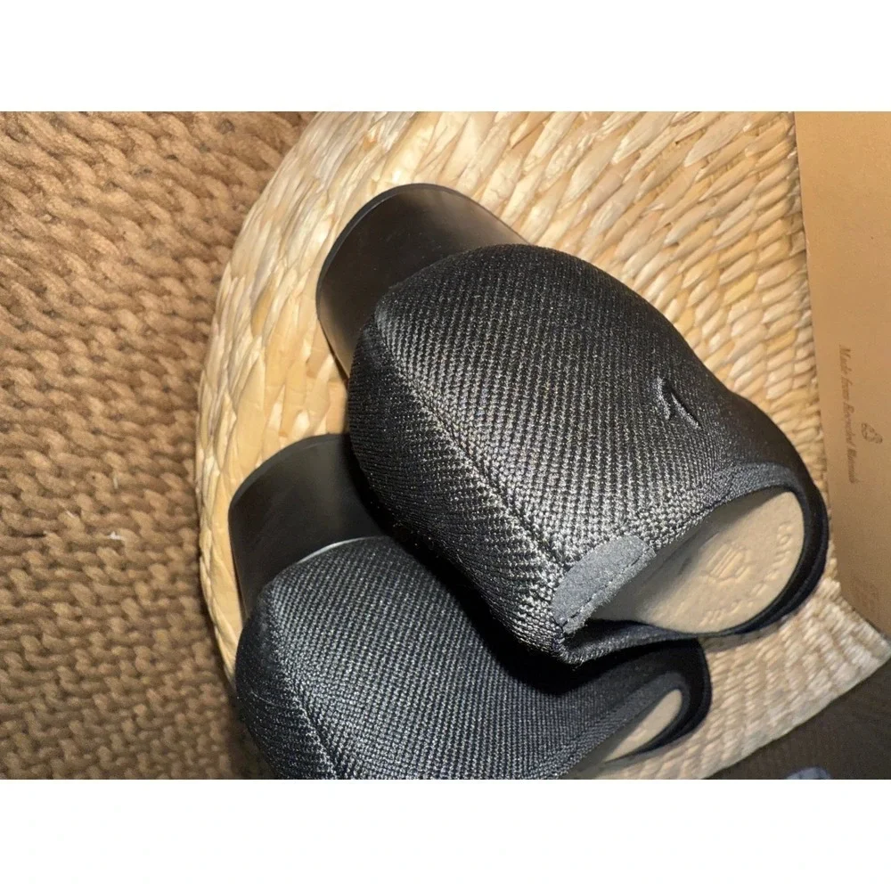 VIVAIA Black Knit Pointed‎ Toe Block Heel Pumps Comfortable Shoes EU/39 US/8